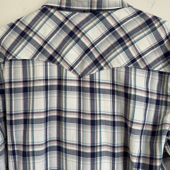 Tecovas Men's Shirt Medium Plaid Pearl Snap Button Down Western Cowboy Rodeo - Picture 10 of 14